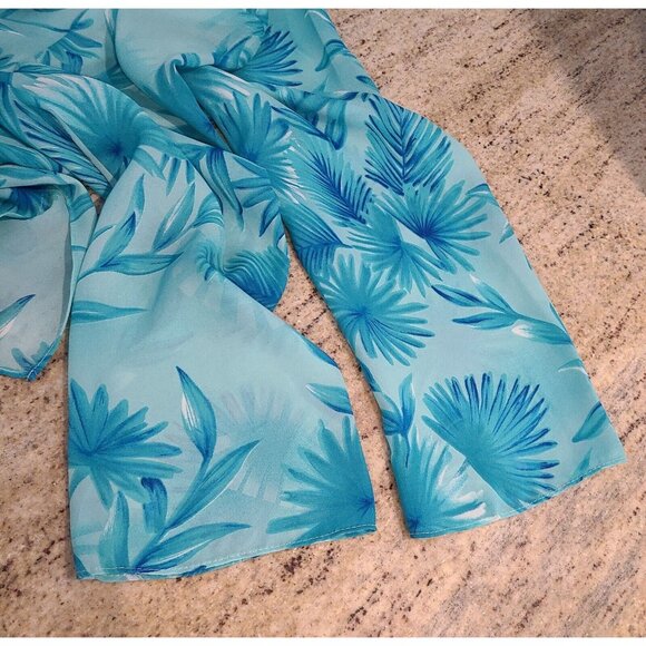 JW Treci 2 Piece Maxi Floral Dress Blazer Plus Size 18 Tie Front Tropical Beachy - Picture 16 of 16